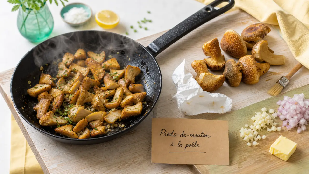Pieds de moutons cuisson à la poêle, poêlée dorée