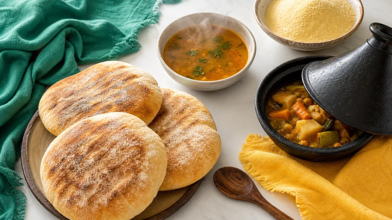 Recette matlouh : matlouh dorés, vapeur et chorba, mie alvéolée