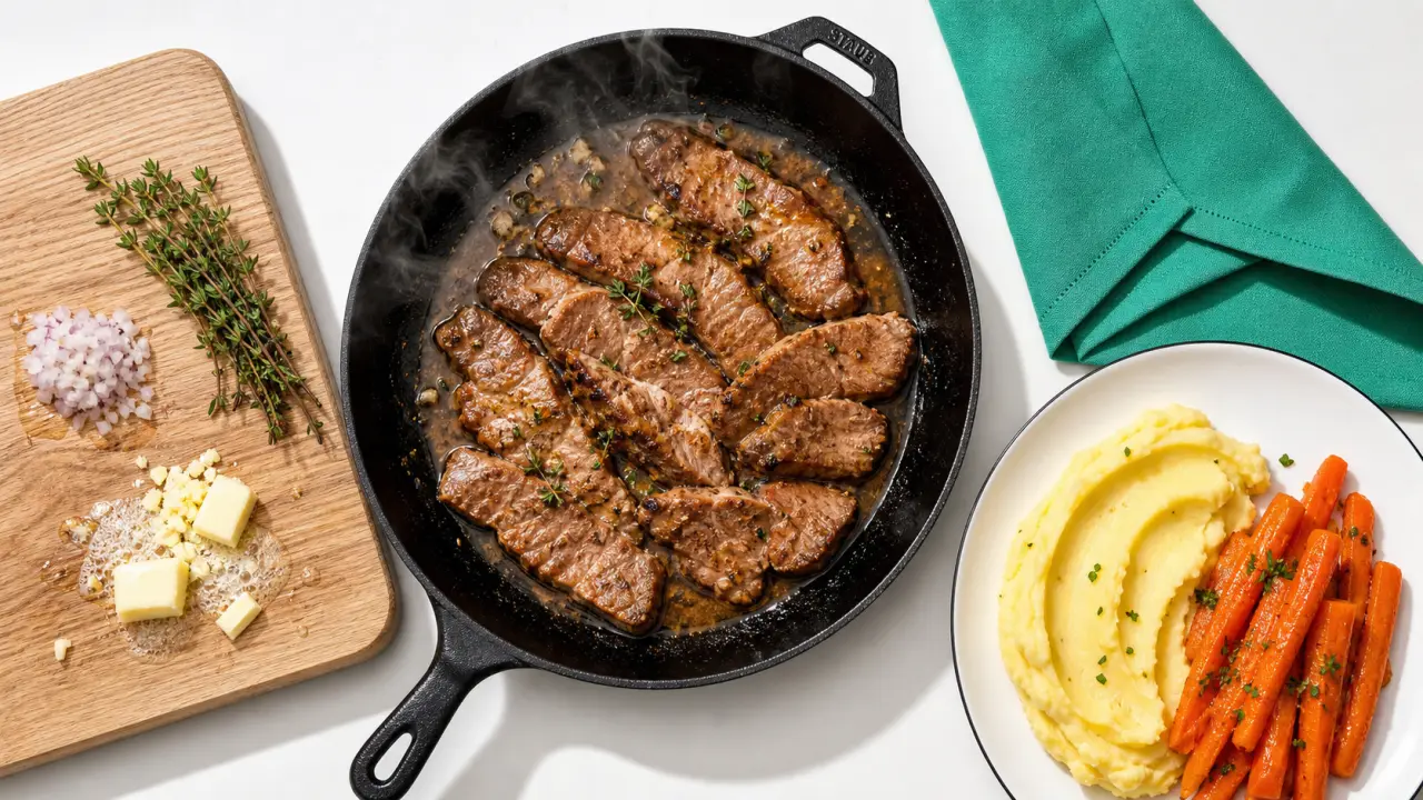 Tendrons de veau à la poêle : jus gourmand et doré