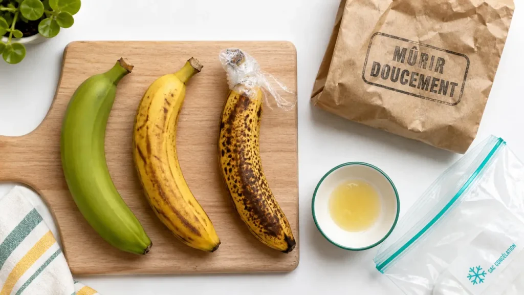 Banane verte, jaune ou trop mûre : frigo, congélateur ou température ambiante ?