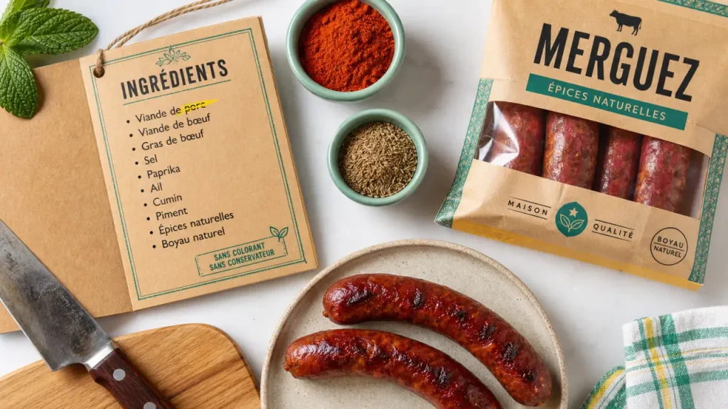 Merguez : bœuf, mouton ou agneau, et pourquoi le porc doit toujours apparaître sur l’étiquette
