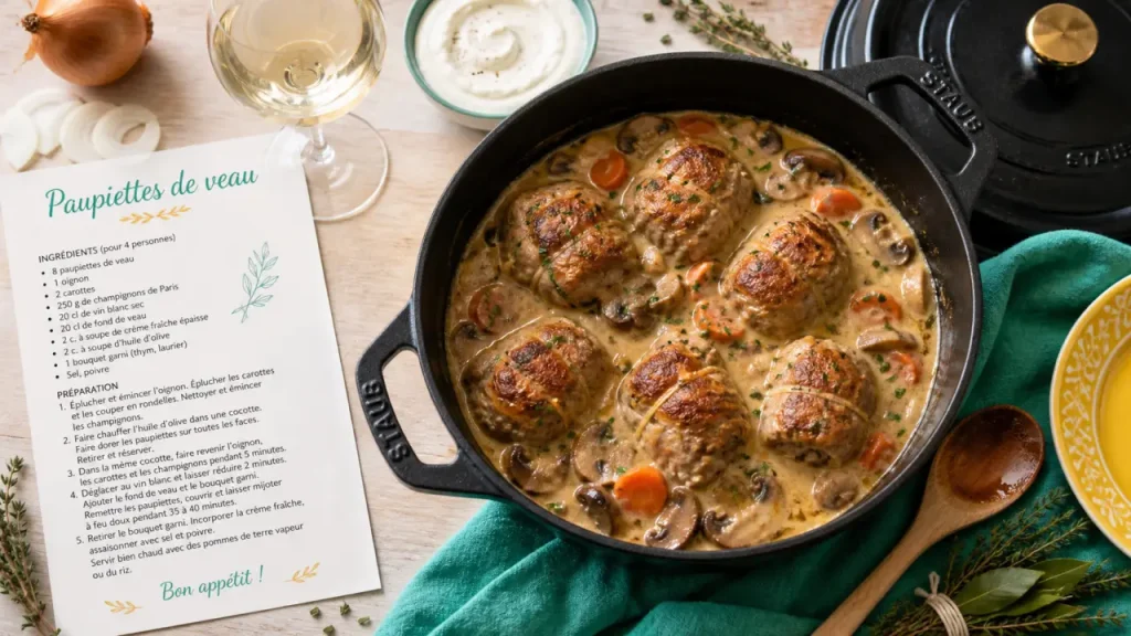Paupiette de veau traditionnelle, 40 minutes de mijotage et une sauce à l’ancienne