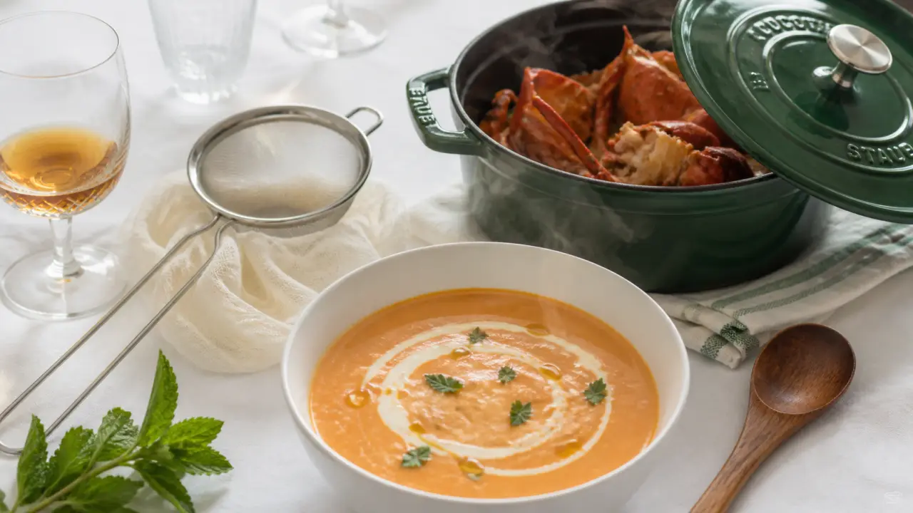 Recettes bisque de homard maison, cocotte et bisque lisse