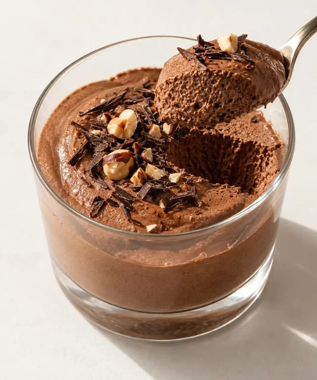 Mousse au chocolat mascarpone onctueuse servie en verrine