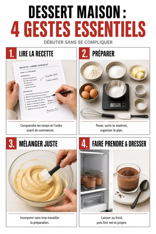 Comment réussir facilement ses desserts maison pour les débutants : étapes simples pour préparer et dresser un dessert maison