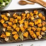 Potiron au four recette : ail, chair fondante, thym et laurier