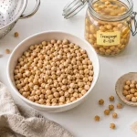 Cuire des pois chiches : trempage 8-12 h et cuisson sans durcir, pois chiches secs et eau de trempage