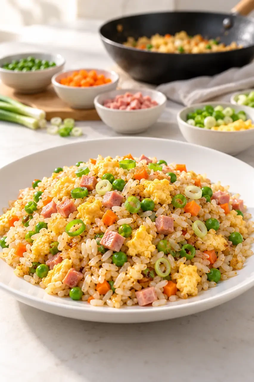Idées de recettes asiatiques : riz cantonais maison aux œufs et aux légumes