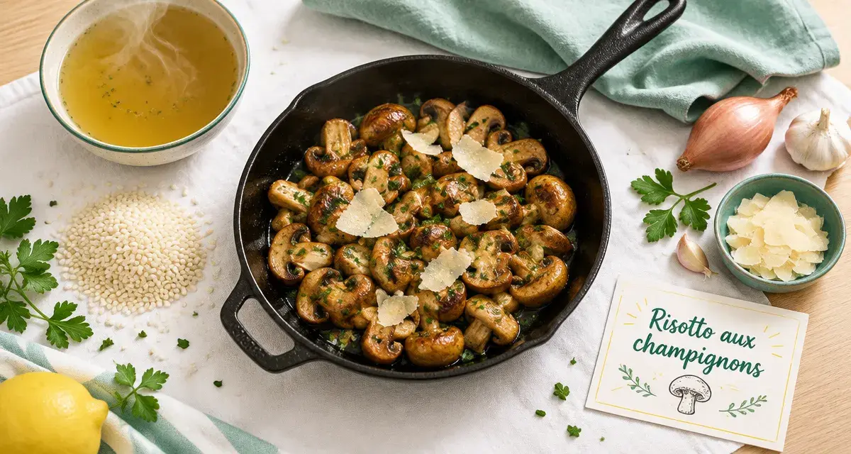 Idées recettes champignons : risotto sans eau aux champignons
