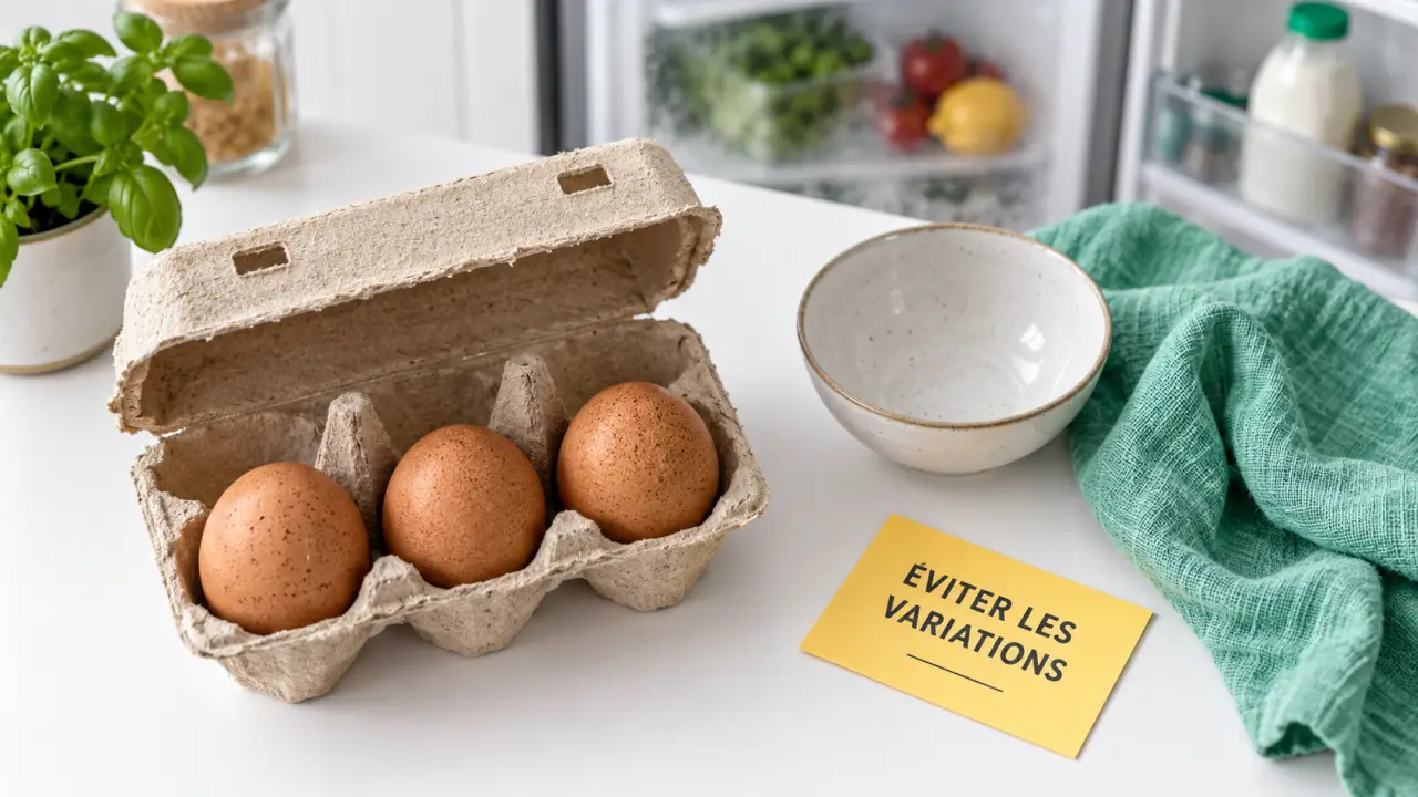 Pourquoi ne pas mettre les oeufs au frigo : variations de température